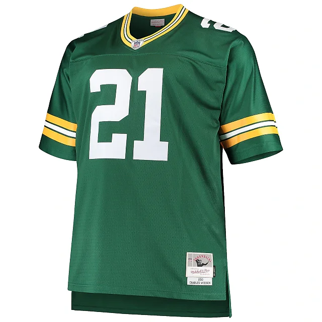 Zennovawear Men's Green Bay Packers Charles Woodson Mitchell & Ness Green Big & Tall 2010 Retired Player Jersey