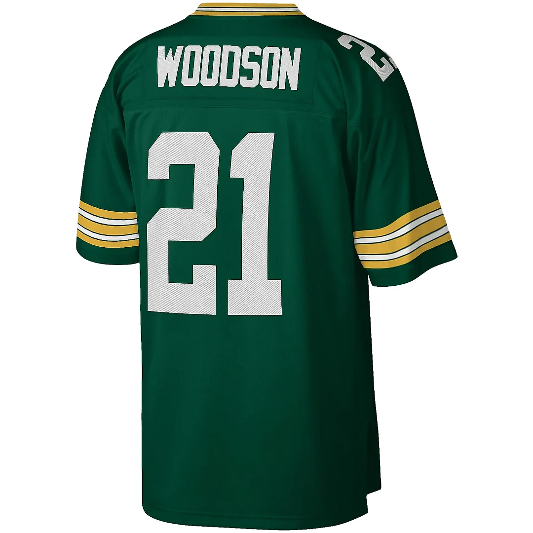 Zennovawear Men's Green Bay Packers Charles Woodson Mitchell & Ness Green Legacy Jersey