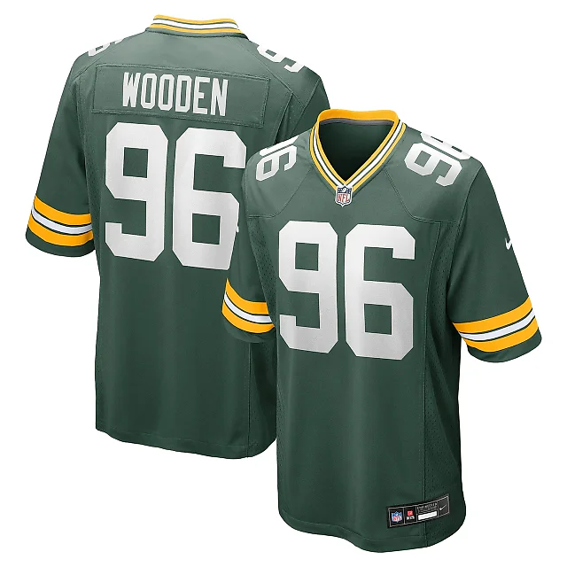 Zennovawear Men's Green Bay Packers Colby Wooden Green Game Jersey