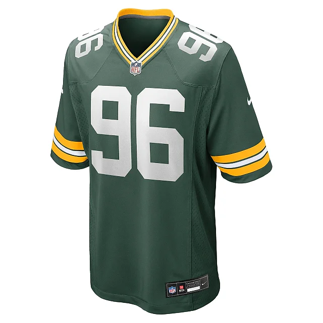 Zennovawear Men's Green Bay Packers Colby Wooden Green Game Jersey