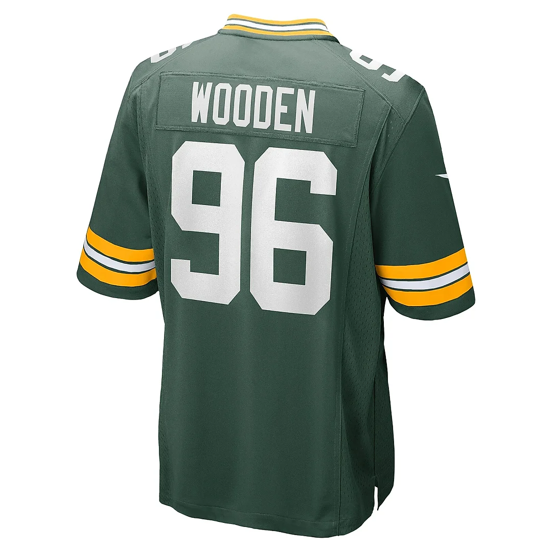 Zennovawear Men's Green Bay Packers Colby Wooden Green Game Jersey