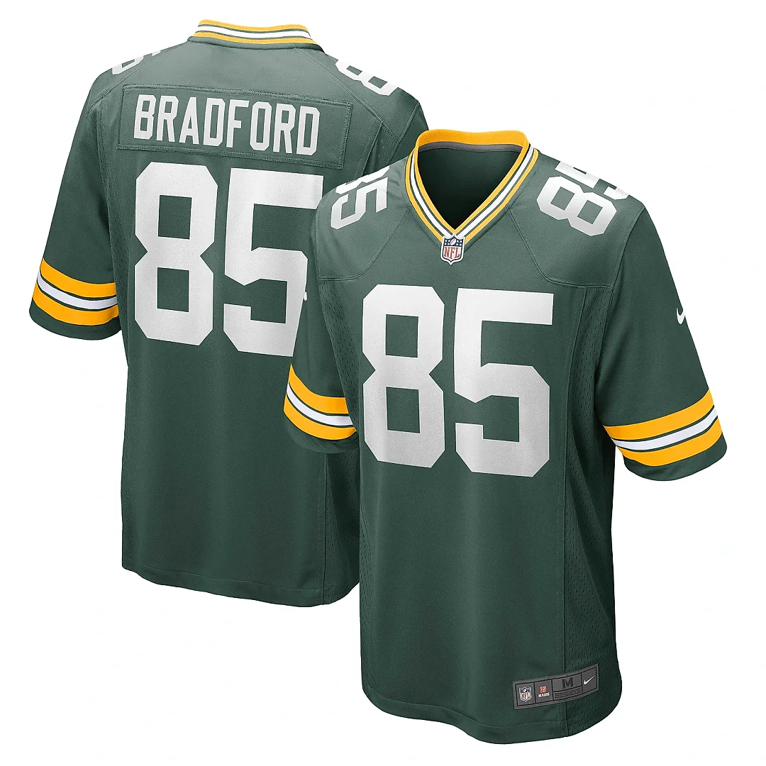 Zennovawear Men's Green Bay Packers Corey Bradford Green Retired Player Jersey