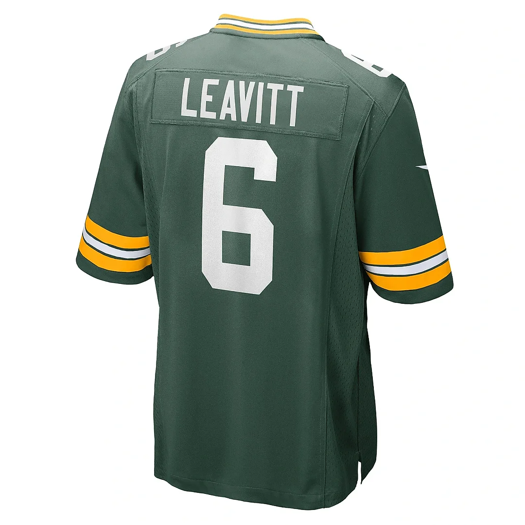 Zennovawear Men's Green Bay Packers Dallin Leavitt Green Game Player Jersey