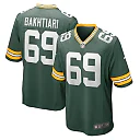 Zennovawear Men's Green Bay Packers David Bakhtiari Green Game Team Jersey