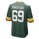Zennovawear Men's Green Bay Packers David Bakhtiari Green Game Team Jersey