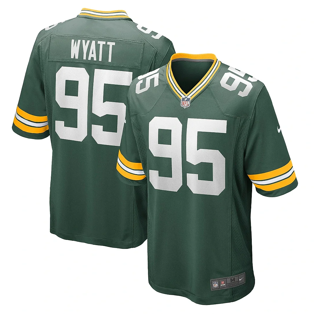 Zennovawear Men's Green Bay Packers Devonte Wyatt Green Player Game Jersey