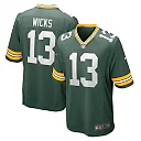 Zennovawear Men's Green Bay Packers Dontayvion Wicks Green Game Jersey