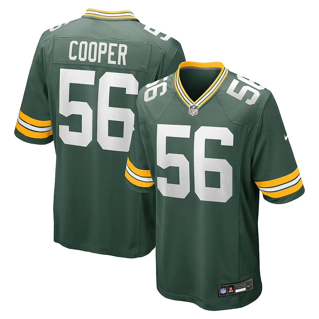 Zennovawear Men's Green Bay Packers Edgerrin Cooper Green Game Jersey