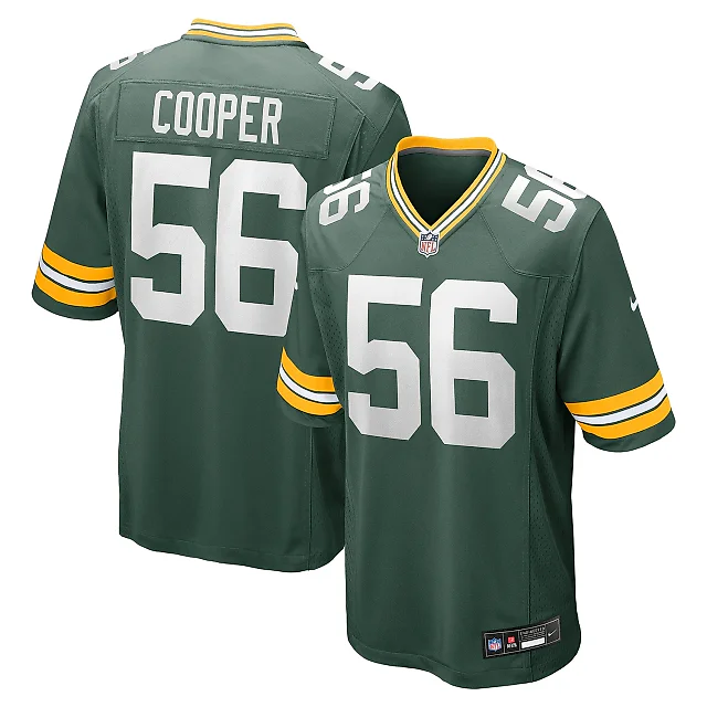 Zennovawear Men's Green Bay Packers Edgerrin Cooper Green Game Jersey