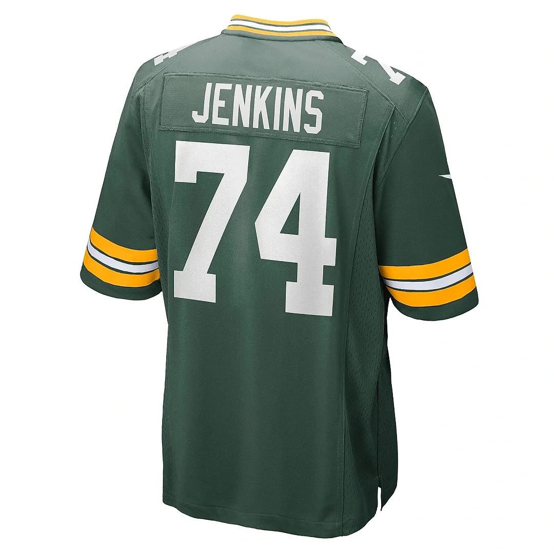 Zennovawear Men's Green Bay Packers Elgton Jenkins Green Game Jersey