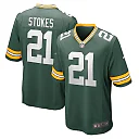 Zennovawear Men's Green Bay Packers Eric Stokes Green Player Game Jersey