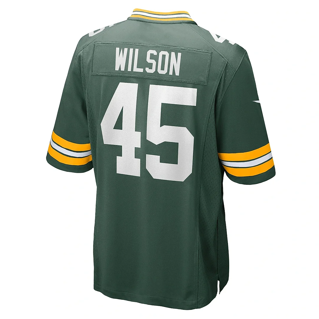 Zennovawear Men's Green Bay Packers Eric Wilson Green Home Game Player Jersey