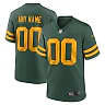 Zennovawear Men's Green Bay Packers Green Alternate Custom Jersey