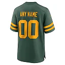 Zennovawear Men's Green Bay Packers Green Alternate Custom Jersey