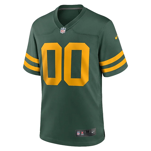 Zennovawear Men's Green Bay Packers Green Alternate Custom Jersey