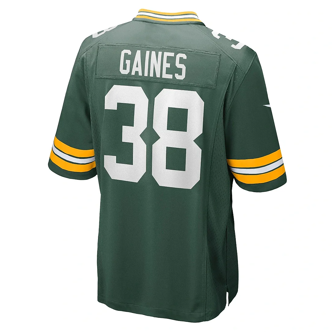 Zennovawear Men's Green Bay Packers Innis Gaines Green Game Jersey