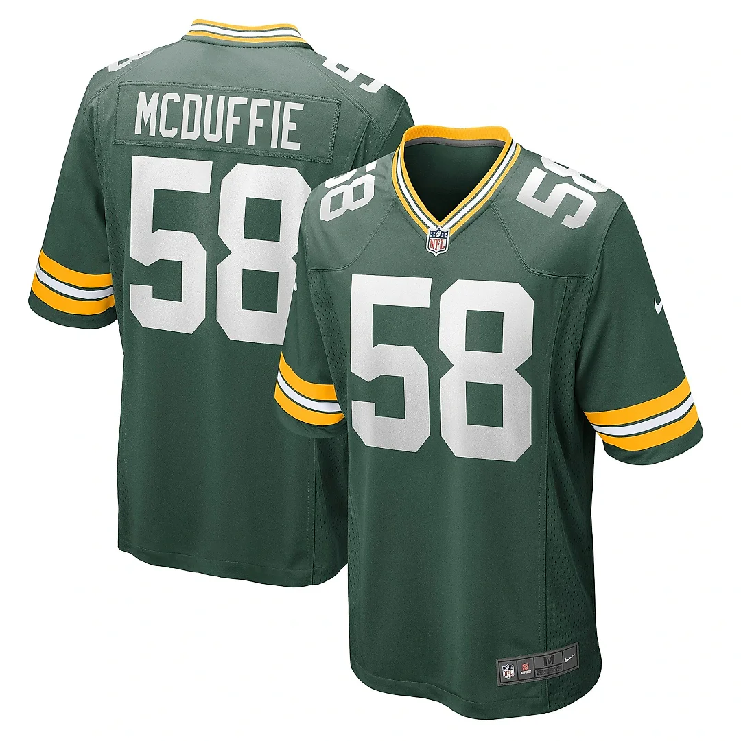 Zennovawear Men's Green Bay Packers Isaiah McDuffie Green Game Jersey
