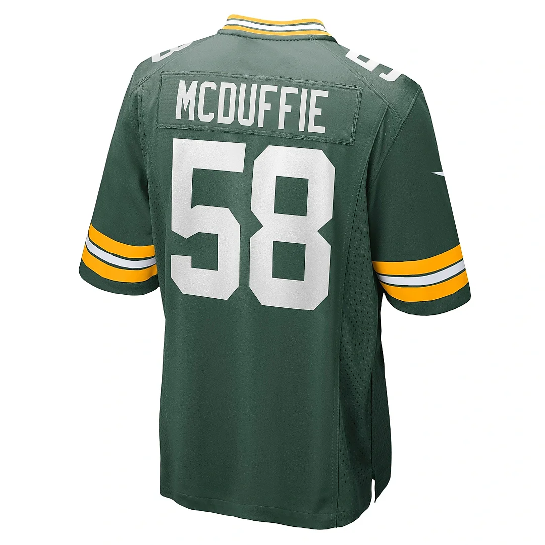 Zennovawear Men's Green Bay Packers Isaiah McDuffie Green Game Jersey