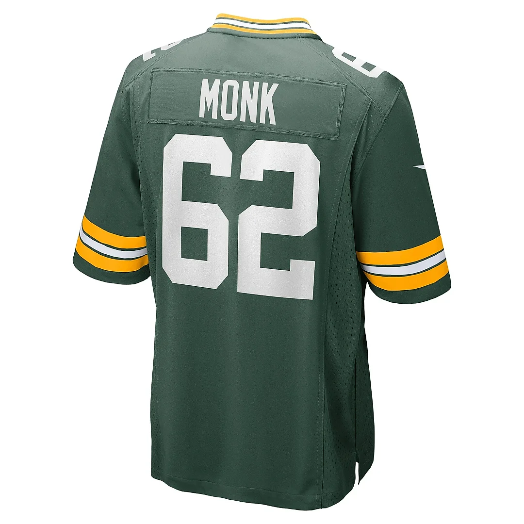 Zennovawear Men's Green Bay Packers Jacob Monk Green Game Jersey