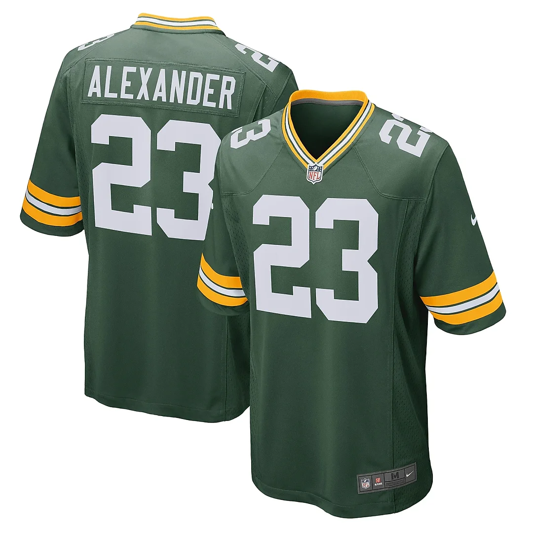 Zennovawear Men's Green Bay Packers Jaire Alexander Green Game Team Jersey
