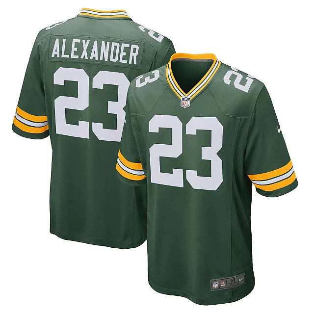 Zennovawear Men's Green Bay Packers Jaire Alexander Green Game Team Jersey