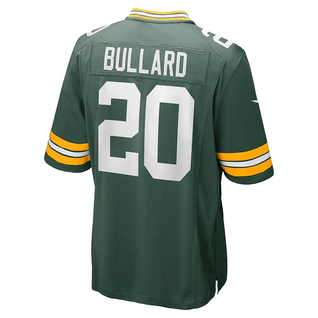 Zennovawear Men's Green Bay Packers Javon Bullard Green Game Jersey