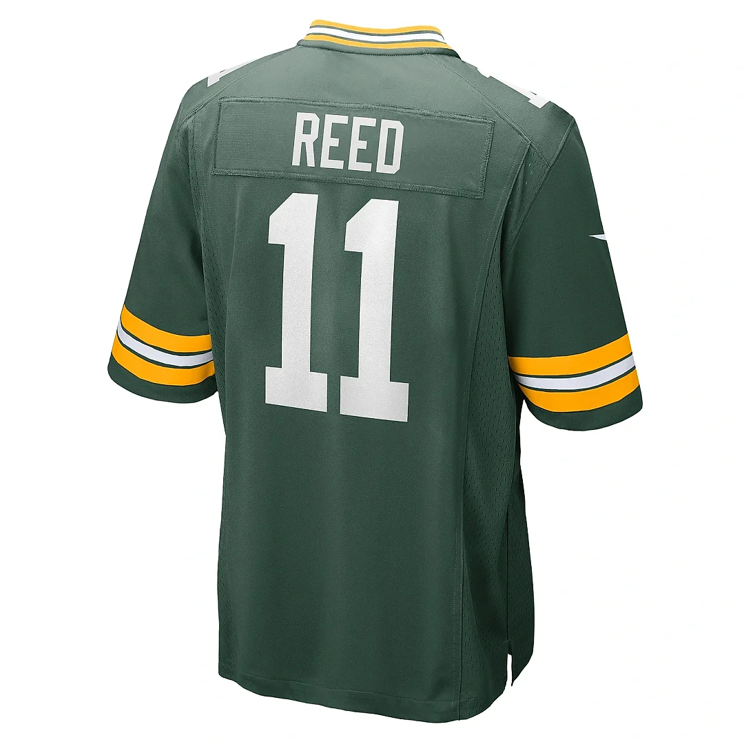 Zennovawear Men's Green Bay Packers Jayden Reed Green Game Jersey