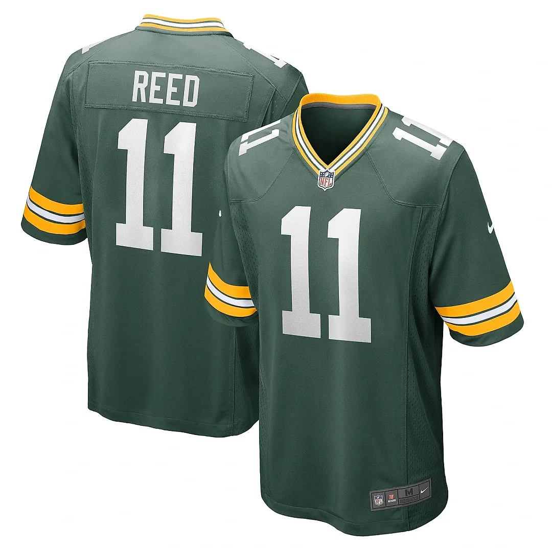 Zennovawear Men's Green Bay Packers Jayden Reed Green Game Jersey