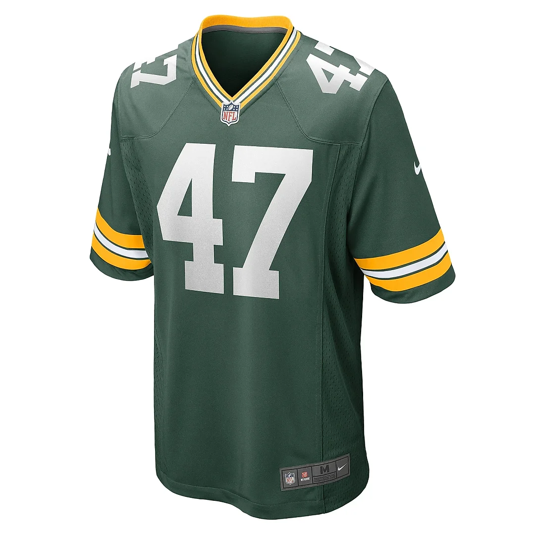 Zennovawear Men's Green Bay Packers Justin Hollins Green Home Game Player Jersey