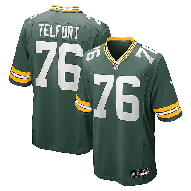 Zennovawear Men's Green Bay Packers Kadeem Telfort Green Game Jersey