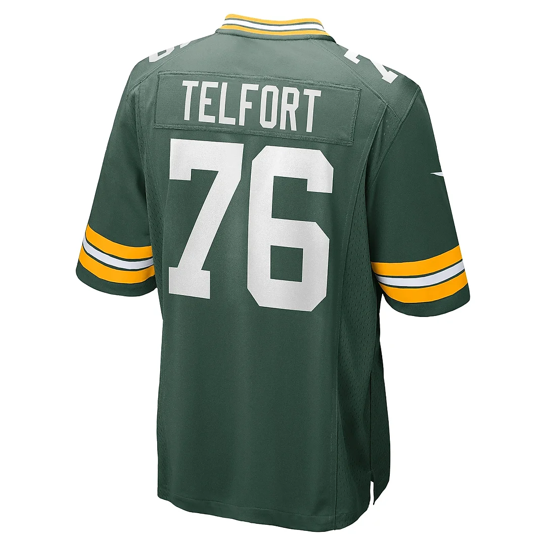 Zennovawear Men's Green Bay Packers Kadeem Telfort Green Game Jersey