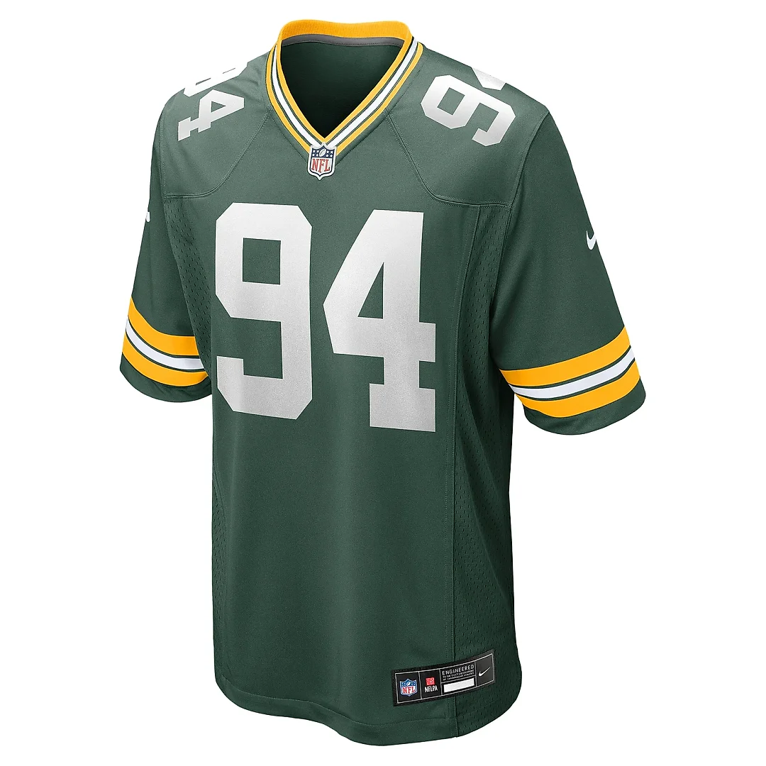 Zennovawear Men's Green Bay Packers Karl Brooks Green Game Jersey