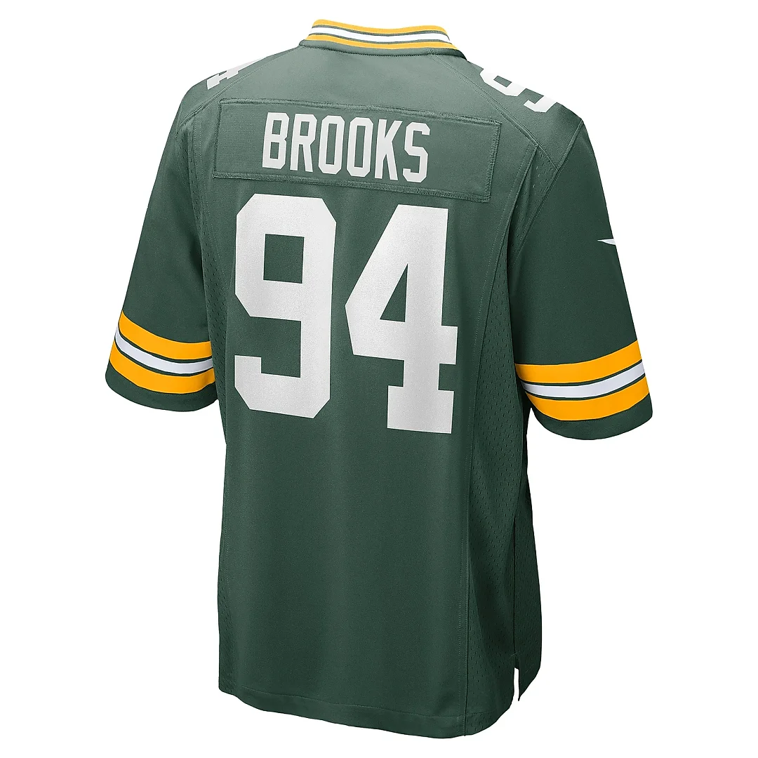 Zennovawear Men's Green Bay Packers Karl Brooks Green Game Jersey
