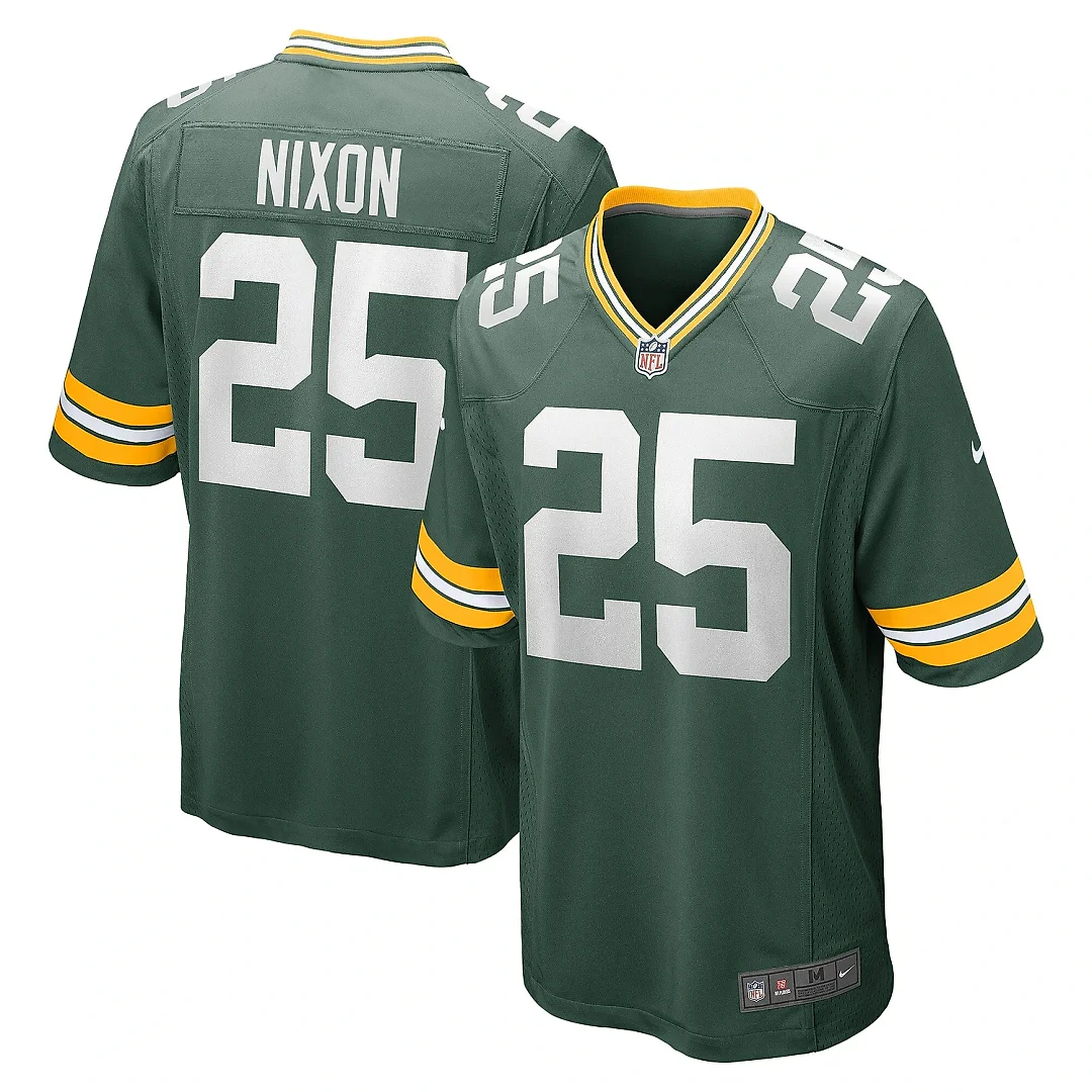 Zennovawear Men's Green Bay Packers Keisean Nixon Green Game Player Jersey
