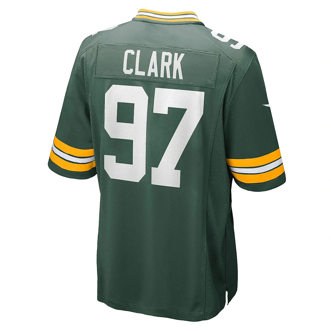 Zennovawear Men's Green Bay Packers Kenny Clark Green Game Jersey