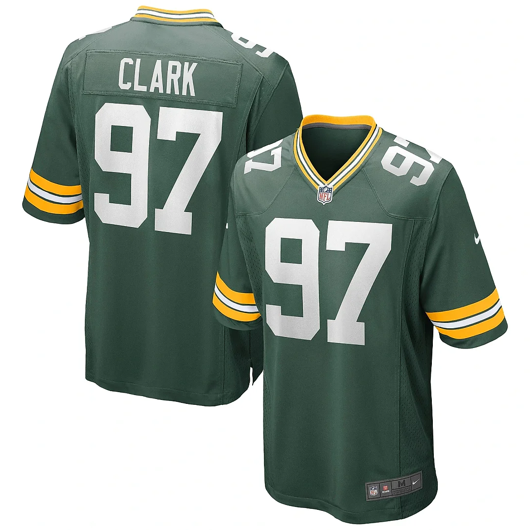 Zennovawear Men's Green Bay Packers Kenny Clark Green Game Jersey