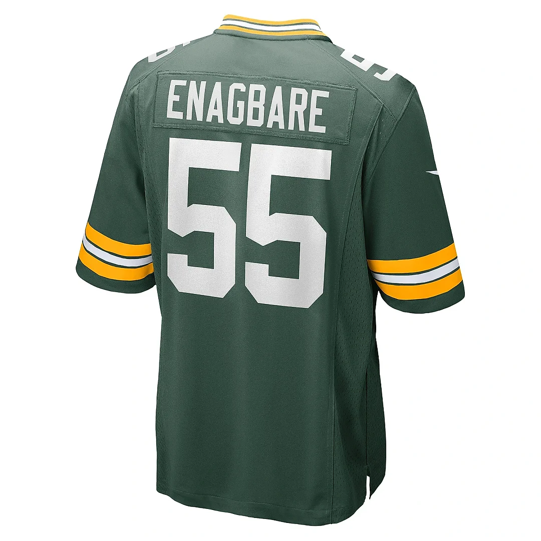 Zennovawear Men's Green Bay Packers Kingsley Enagbare Green Game Player Jersey