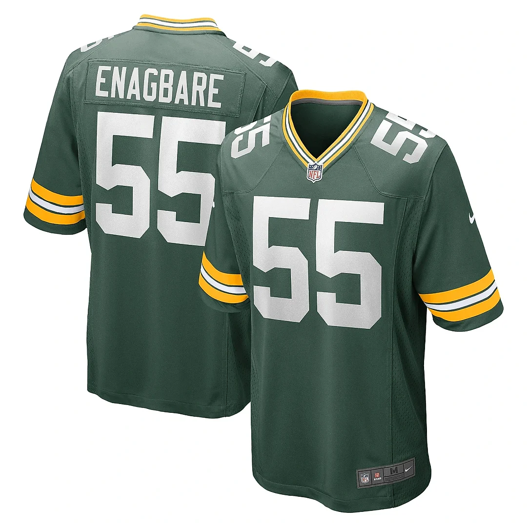 Zennovawear Men's Green Bay Packers Kingsley Enagbare Green Game Player Jersey