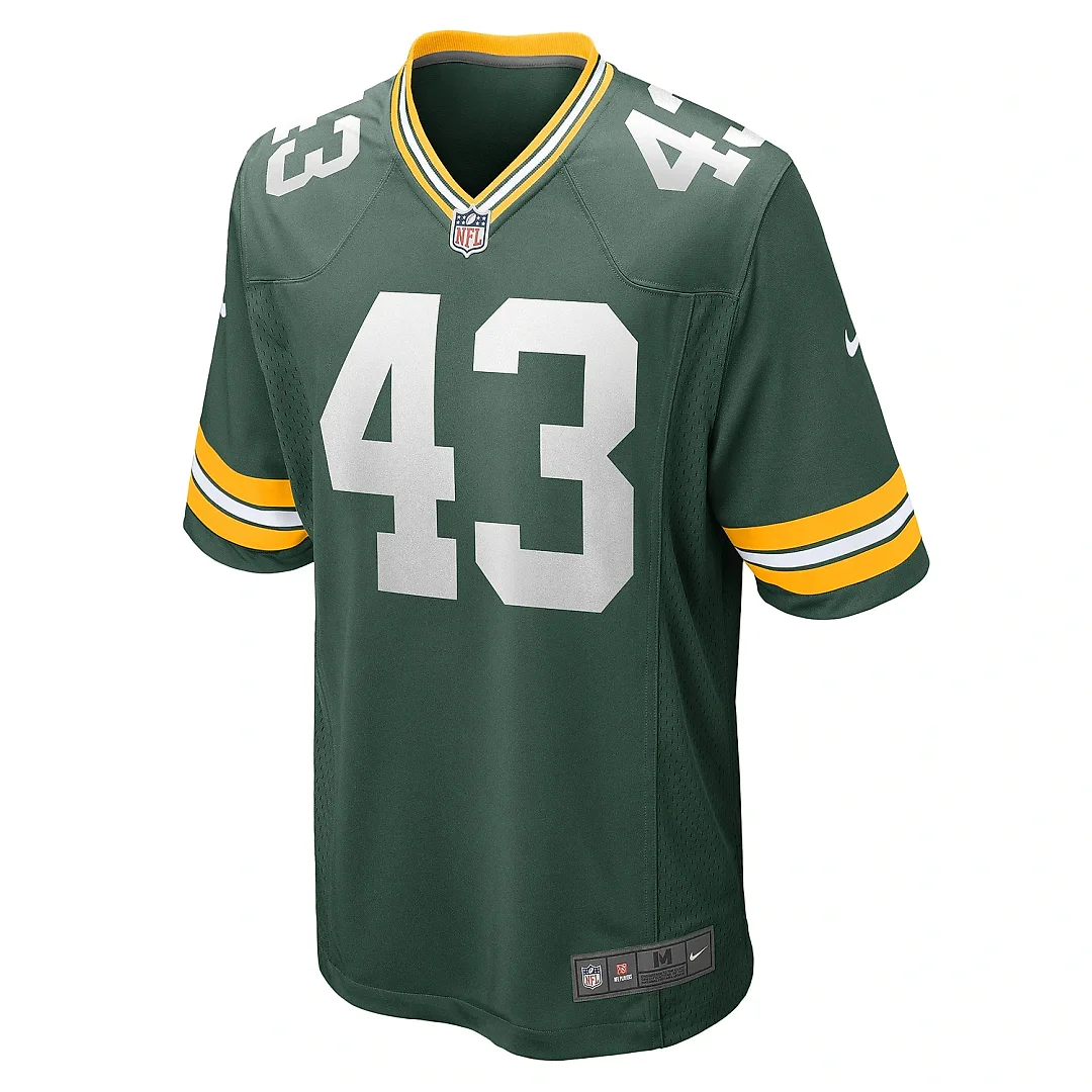 Zennovawear Men's Green Bay Packers Kiondre Thomas Green Game Player Jersey
