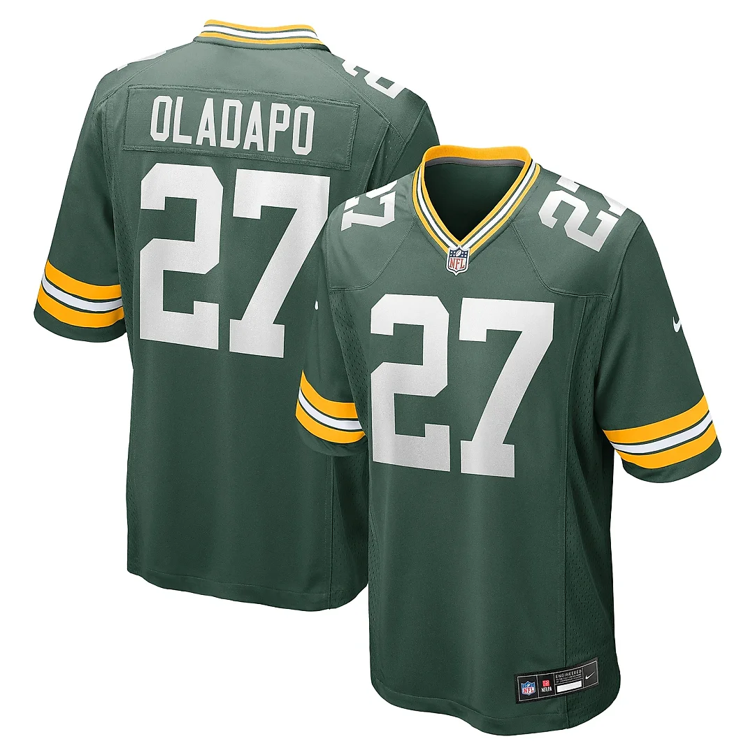 Zennovawear Men's Green Bay Packers Kitan Oladapo Green Game Jersey