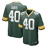 Zennovawear Men's Green Bay Packers LJ Davis Green Game Jersey