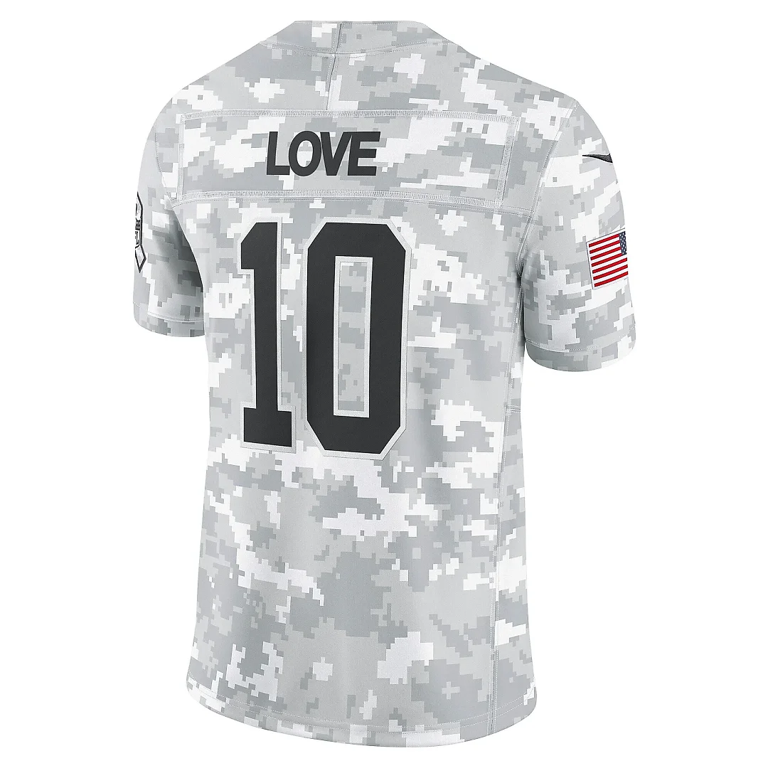 Zennovawear Men's Green Bay Packers Love Arctic Camo 2024 Salute to Service Limited Jersey