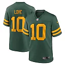 Zennovawear Men's Green Bay Packers Love Green Alternate Game Jersey