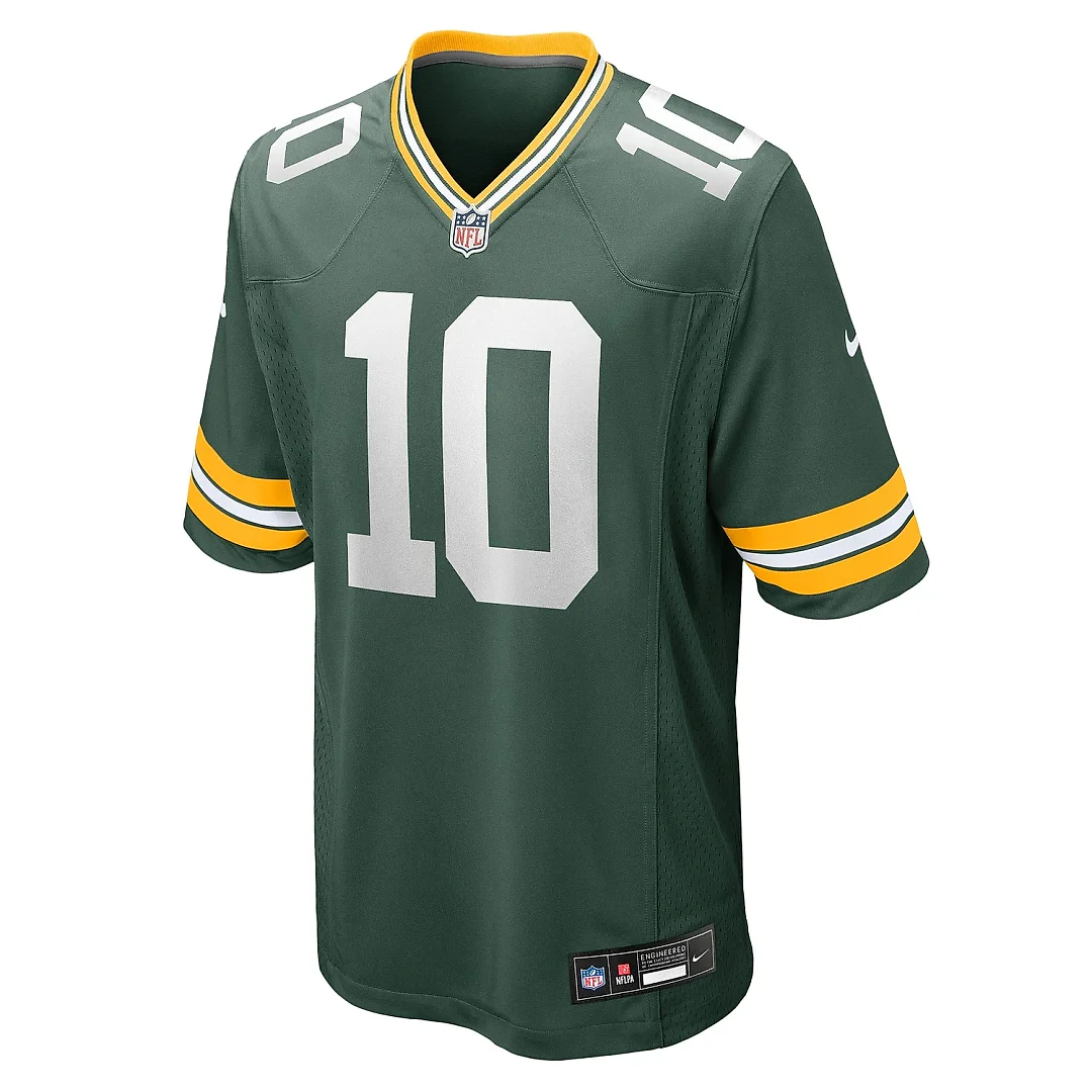 Zennovawear Men's Green Bay Packers Love Green Player Game Jersey