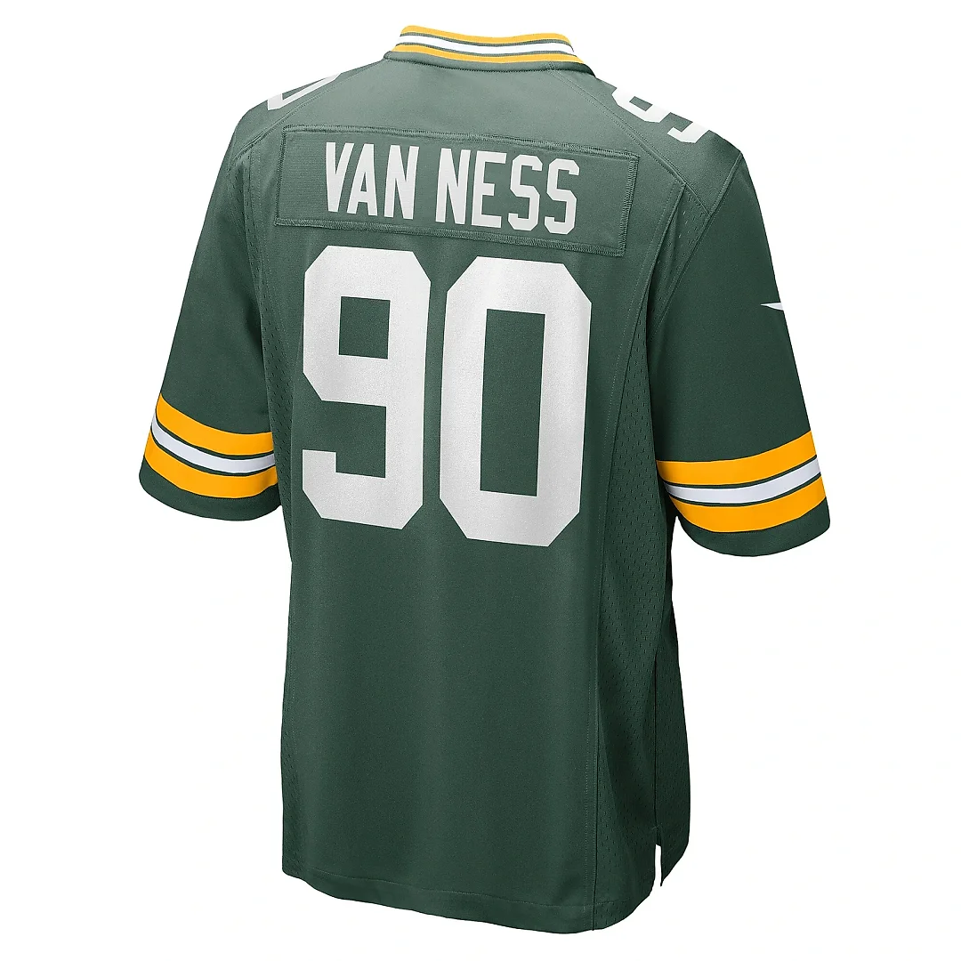 Zennovawear Men's Green Bay Packers Lukas Van Ness Green Game Jersey