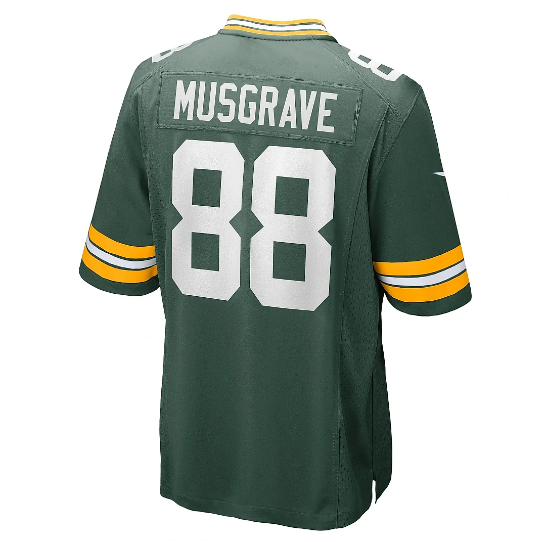 Zennovawear Men's Green Bay Packers Luke Musgrave Green Game Jersey