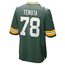 Zennovawear Men's Green Bay Packers Luke Tenuta Green Home Game Player Jersey
