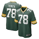 Zennovawear Men's Green Bay Packers Luke Tenuta Green Home Game Player Jersey