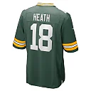 Zennovawear Men's Green Bay Packers Malik Heath Green Game Jersey