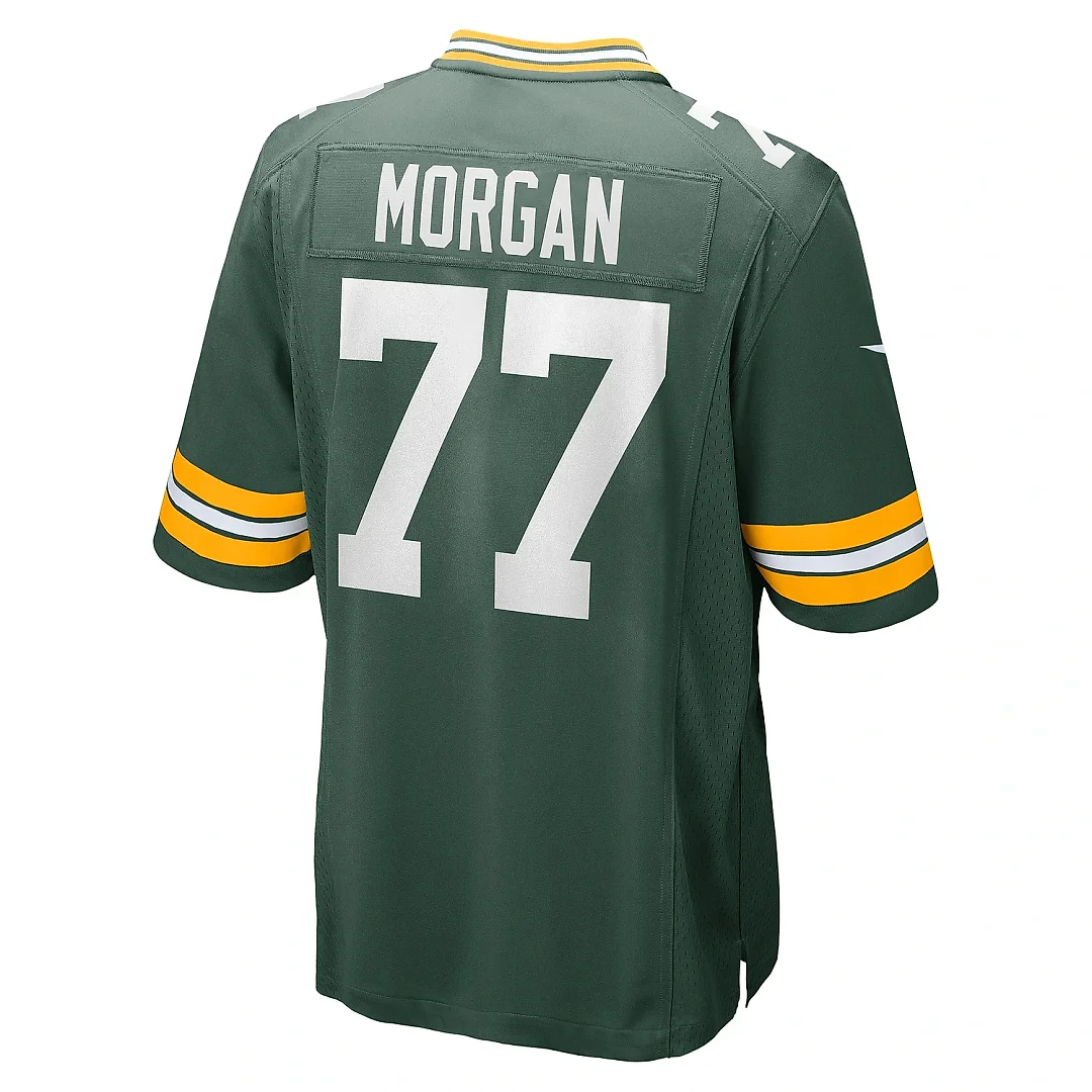 Zennovawear Men's Green Bay Packers Morgan Green Player Game Jersey